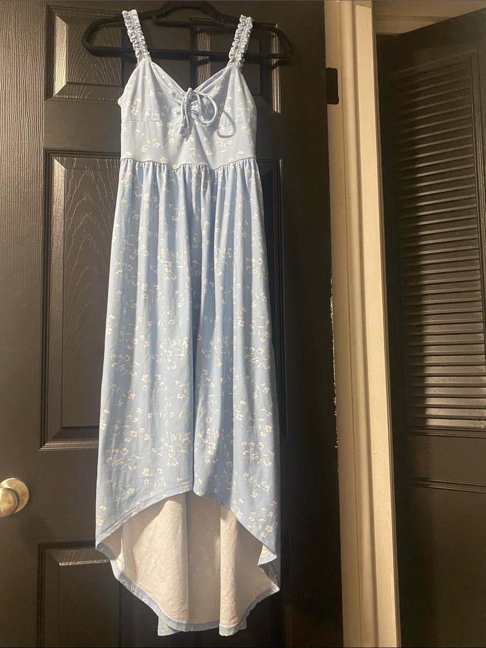 No Boundaries Butter Soft Light Blue Floral High-Low Sundress